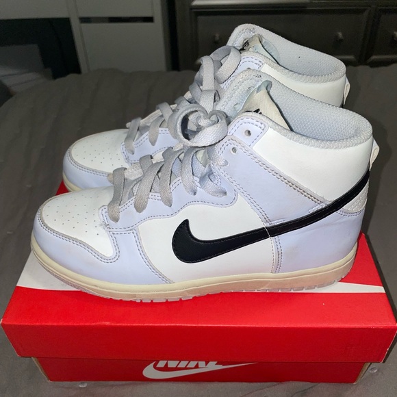 Nike Dunk High (PS)- Football Grey Black 3Y - Picture 4 of 12